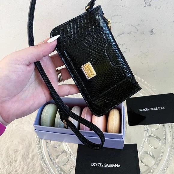 Authentic Dolce & Gabbana Limited Edition Black Python Card Wallet - Picture 10 of 11